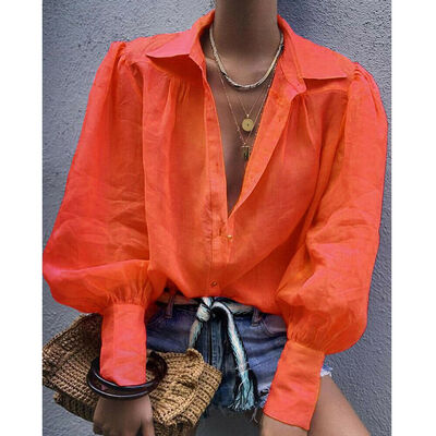 

Women Fashion Long Sleeve Office Lady Chiffon Blouse Shirt T-Shirt Ladies Top