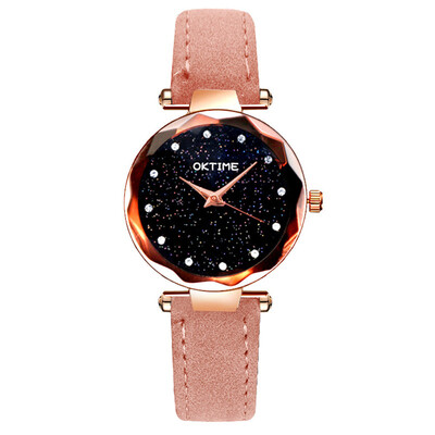 

Women Watches Luxury Ladies Magnetic Starry Sky Clock Fashion Diamond Female Quartz Wristwatches Leather Strap zegarek damski
