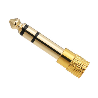 

5PCS Audio Jack Adapter 635mm Male 35mm Female Stereo Jack Convertor Plug for Microphone Headphone Amplifier