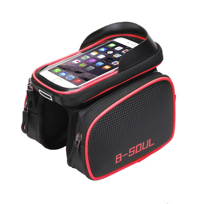 

Cycling Bike Front Frame Bag Tube Pannier Double Pouch for 55-62Inch Cellphone Bicycle Accessories Riding Bag