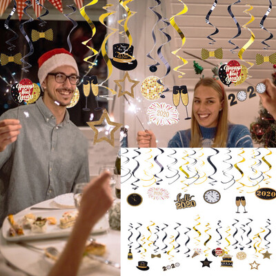 

Siaonvr Happy New Year Photo Booth Frame Props Hat Mustache Lip Photobooth Props