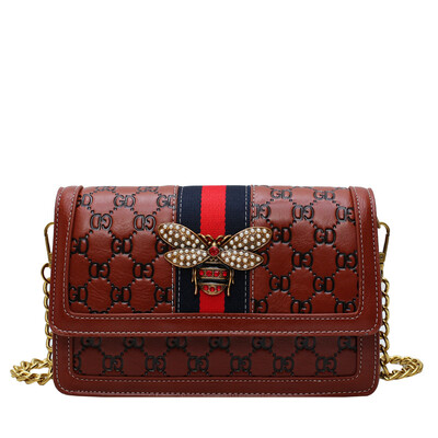 

Ins super fire small bag female 2019 new Korean version of the color chain small square bag fashion wild shoulder Messenger bag