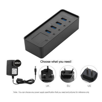 

OImaster 4 Ports USB30 Hub 5Gbps High Speed Hub Fast Charging Support WindowsXPLinuxMacMix