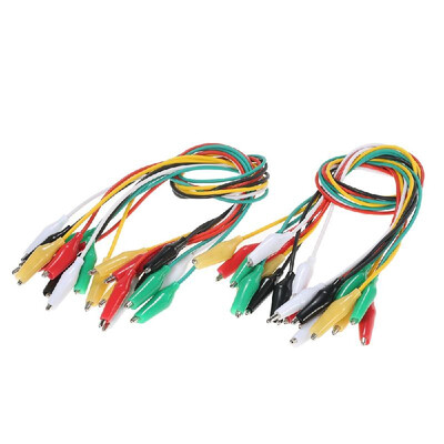 

20PCS Double-ended Alligator Clips Test Insulated Leads Cable Wire 20