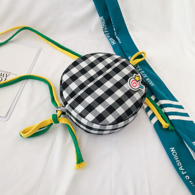 

Tailored Women Lattice Canvas Colorful Ribbons Shoulder Bags Messenger Bags Crossbody Bag