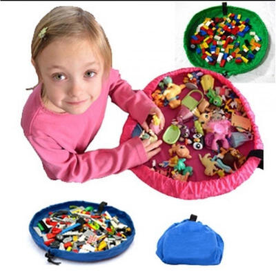 

New Storage Bag Toys Organizer Rug Box For Lego Dolls Portable Kids Play Mat
