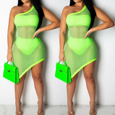 

Womens Sheer Mesh Bikini Cover Up Swimwear Swimsuit Bathing Summer Beach Dress