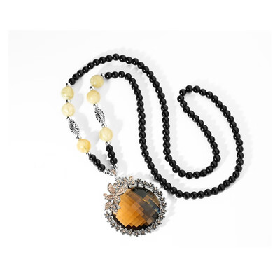 

Beads Necklace Butterfly Mosaic Artificial Crystal Flower Kolye Bijoux Collares Mujer Collier Femme winter sweater chain
