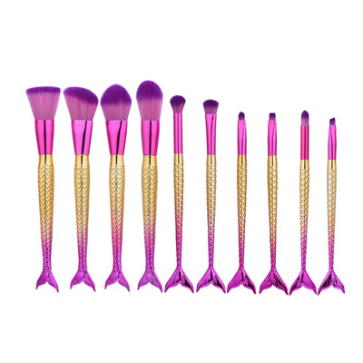 

〖Follure〗10PCS Kabuki Make up Brushes Set Makeup Foundation Powder Blusher Face Brush
