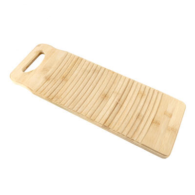 

Greensen Solid Wooden Washboard Laundry Board for Clothes Washing with Gloves