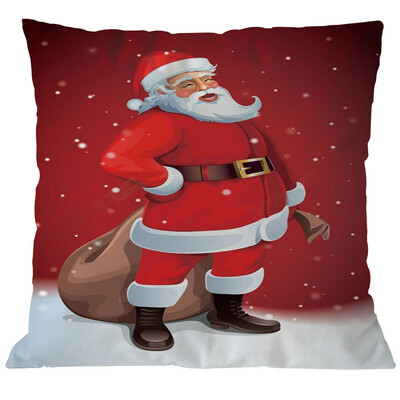 

Tailored Merry Christmas Pillow Cases Linen Sofa Cushion Cover Home Decor Pillow Core