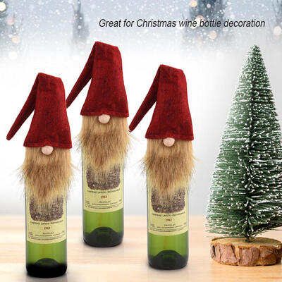 

Christmas Table DecorNon-Woven Wine Bottle Cover Christmas Party Dinner Table Decoration Ornaments GiftsWine Cover