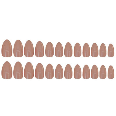 

Fake Nails Tips 24pcs 12 Different Size Natural Short False Nails Tips Full Cover Acrylic Artificial Nails for Nail Salons & DIY N