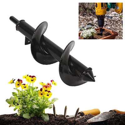 

Siaonvr Planter Garden Auger Spiral Drill Bit Planting Hole Digger Drill Bit