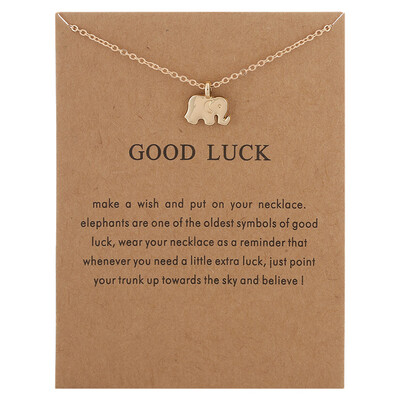 

With Card Alloy Key Star Infinity Love Horse Drop Gold-color Shorts Clavicle Chains Fashion Necklaces & Pendants Wholesale