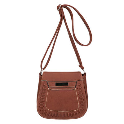 

Women Retro Knitting PU Leather Shoulder Bag Flap Casual Crossbody Handbags