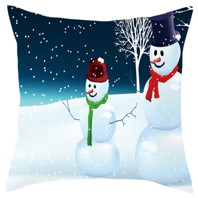 

Tailored Merry Christmas Short Plush Pillowcase Sofa Pad Set Home Decoration 18x18 Inch