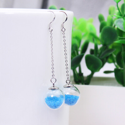 

2019 new summer style beads Drop earrings for women candy color chain pendant