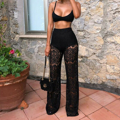 

Ladies Deep V Two Piece Set Tops Pants Clubwear Slim Holiday Jumpsuit 2 Colors