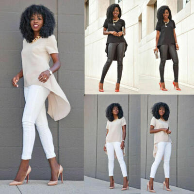 

Women Short Sleeve Chiffon Loose T Shirts Casual Blouse Tops Shirt Plus