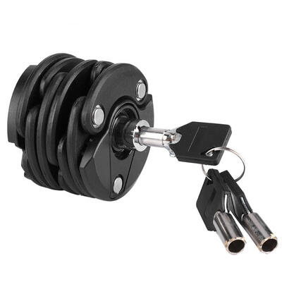 

Greensen Portable Metal Folding Anti-Theft Bike Motorbike Chain Lock with Keys Holder