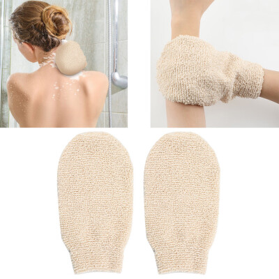 

Siaonvr Natural Bamboo Fiber Bath Exfoliating Glove Scrubber Washcloths Bathing Glove