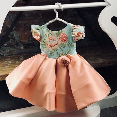 

Flower Girl Princess Dress Baby Kid Party Wedding Bridesmaid Formal Tutu Dresses
