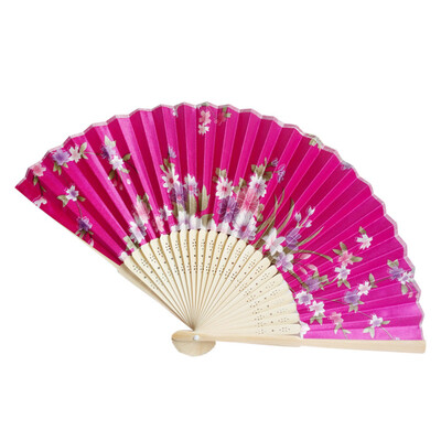 

Siaonvr Vintage Bamboo Folding Hand Held Flower Fan Chinese Dance Party Pocket Gifts