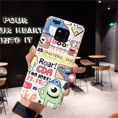 

for Huawei P20 pro Cute Monsters soft cover For Huawei mate10 20 20X nova3 3i honor10 nova4 matte skin Cover