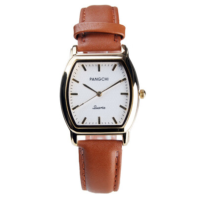 

Pengzhi belt type student watch male small dial watch female square watch boy simple quartz watch wine barrel shape