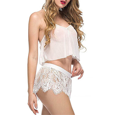

Toponeto Women Sleepwear Sleeveless Strap Nightwear Lace Trim Satin Cami Top Pajama Sets