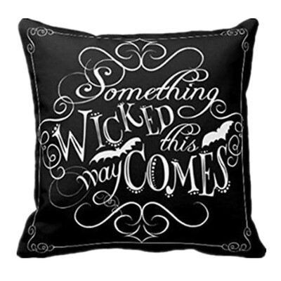 

Siaonvr Wicked Chalkboard Halloween Throw Pillow Cover Decorative Pillowcase18x18Inch