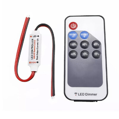 

DC5-24V 9-key Cordless Remote Control RF Light-emitting Diode Dimmer Controller for Monochrome Light Bar