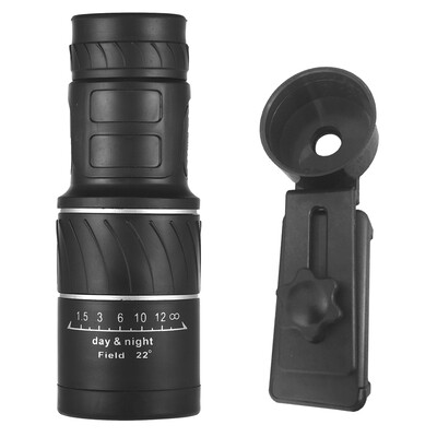 

16x52 Hiking Telescope Monocular Lens-Camera HD Scope Hunting Phone Holder Low Light Visible Telescope