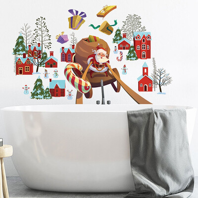

Siaonvr Merry Christmas Background Wall Decoration Removable Wall Stickers