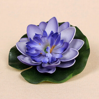 

FUNNYBUNNY 10cm Artificial Pink Purple Orange Crimson Floating Lotus Flowers Home Garden Pond Aquarium Wedding Decoration