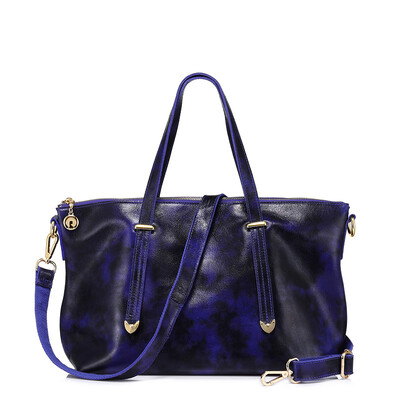 

REALER brand womens bags genuine leather tote bag female large shoulder messenger bag ladies handbag top-handle RedBlackBrown