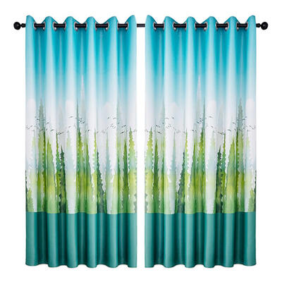 

Cedar Printing Polyester Window Blinds Drapes Living Room Blackout Curtains