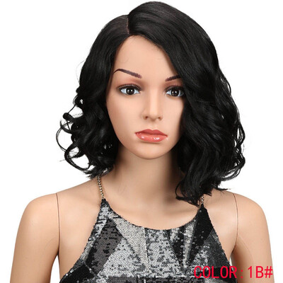

Noble Hair African American 12"Inches Black Ombre Pink Fashion Style Loose Wavy Hair Synthetic Lace Front Wigs For Black Women
