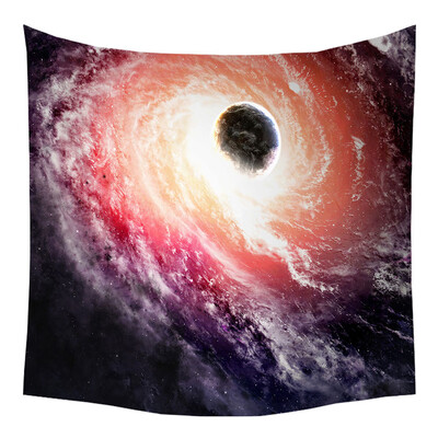 

Toponeto Tapestry Universe Moon Stars Space Plane Creative Home Bedroom Decor Romantic