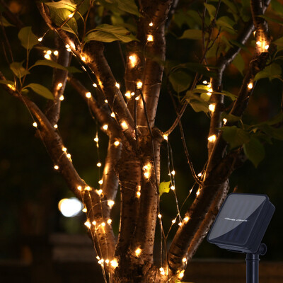 

〖Follure〗100 LED String Lights Waterproof Watering Can Light Solar Powered Decorations