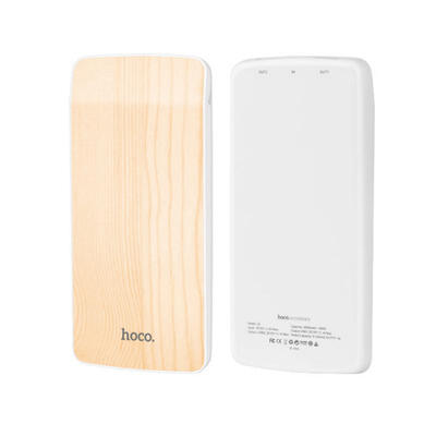 

HOCO J5 New Portable Double USB Charger Wooden Mobile Phone Bank External Battery 21A 8000mAh