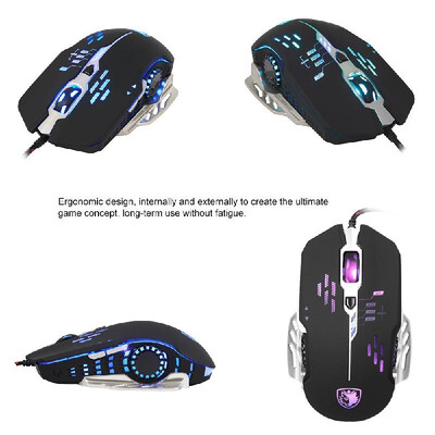 

SADES S7 USB Professional Gaming Mouse 6 Buttons 6 LED Lights DPI Key Wing Design