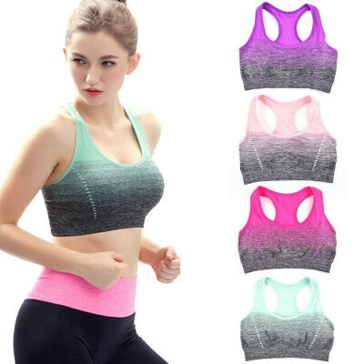 

Women Padded Underwear Fitness Yoga Sports Bra Stretch Workout Crop Top Vest