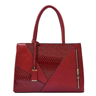 

Women Alligator PU Leather Handbag Female Luxury Over Shoulder Bag Brand Designer Large A4 Briefcase Tote Bag for Office Ladies