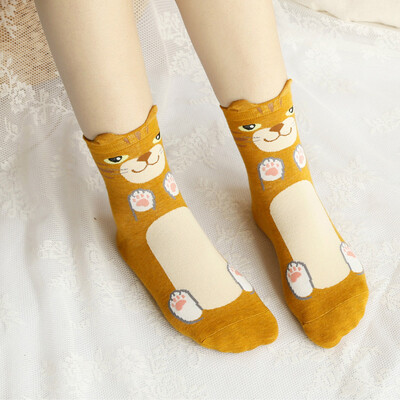 

Gobestart Cute Lovely Cartoon Animal Zoo Women Socks Ladies Girls Cotton Warm Soft Sox