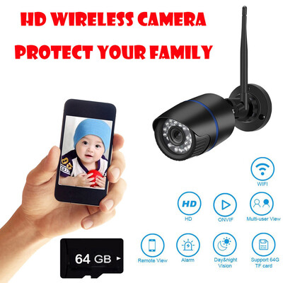 

〖Follure〗HD720P Security Home Wireless WIFI IP Outdoor IR Night Vision Camera 64G TF Card