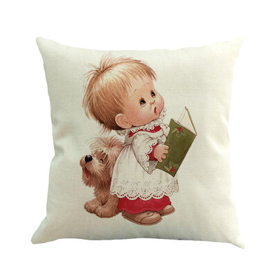 

〖Follure〗Christmas Cotton Linen Sofa Car Home Waist Cushion Cover Throw Pillow Case