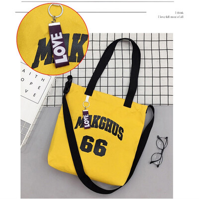

Tailored Women Casual Canvas Letter Student Handbag All-purpose Single Shoulder Bags