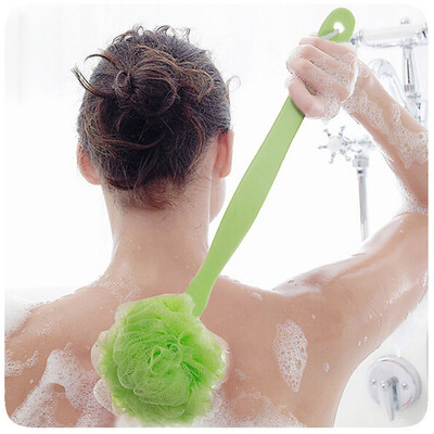 

〖Follure〗1Pcs Long Handle Hanging Soft Mesh Back Body Bath Shower Scrubber Brush Sponge